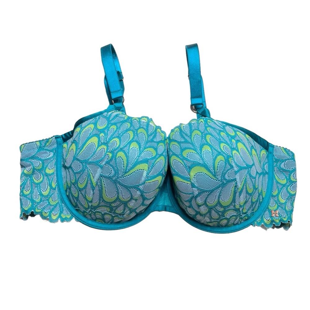 Savage X Fenty Savage Not Sorry Lightly Lined Lace Balconette Bra Size 46DD